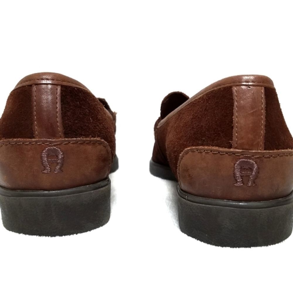 VINTAGE 80s Etienne Aigner Tulsa Suede Loafers 8.5 - Picture 5 of 10